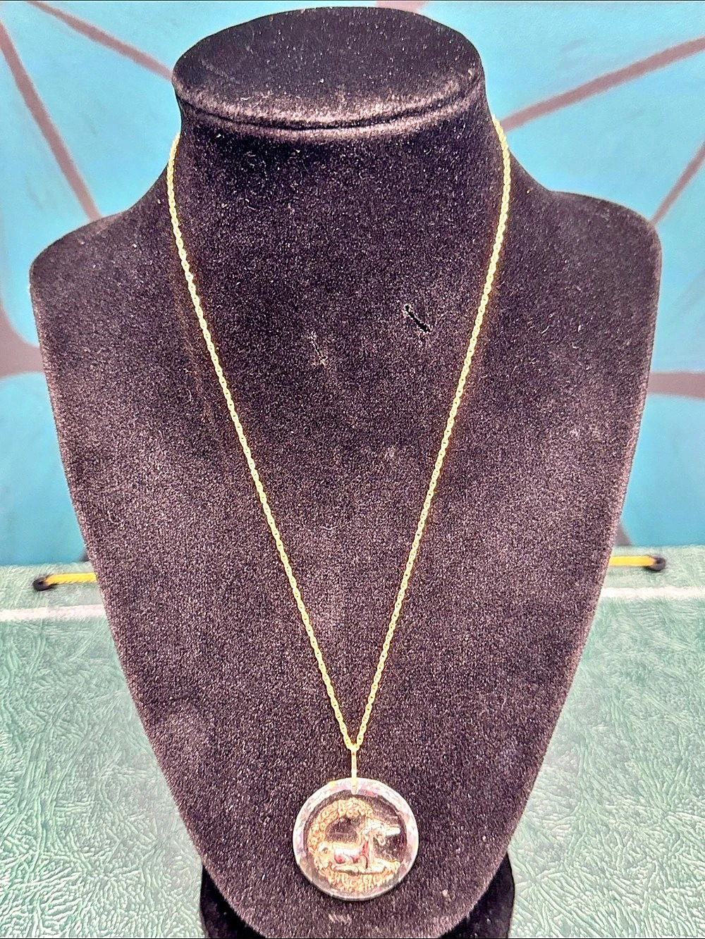 Hallmark Cards Inc. Horse Pendant Necklace Gold & Silver